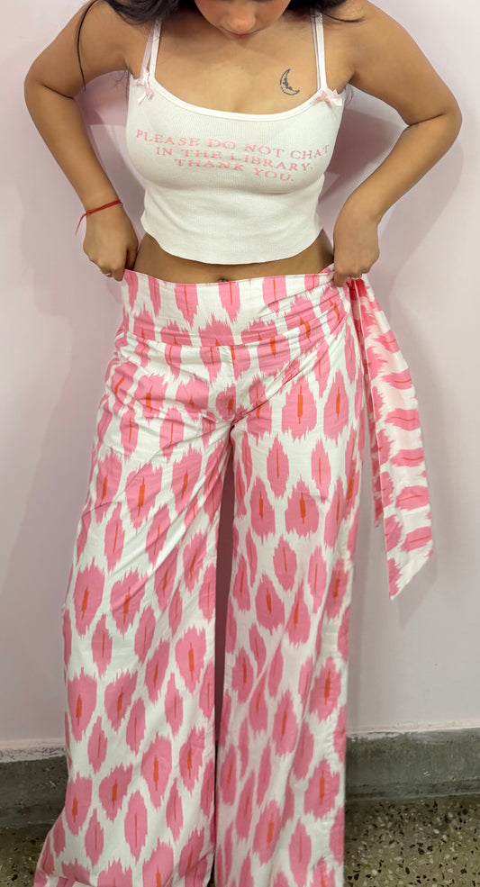 Strawberry tie up pants